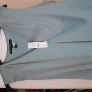 WHBM v neck sleeveless tunic blouse sage green size 8